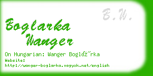 boglarka wanger business card